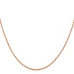 14K Rose Gold 1.5mm Diamond-cut Rope with Lobster Clasp Chain - Image 2
