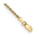 14K 2mm Regular Rope with Lobster Clasp Anklet
