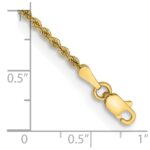14K 2mm Regular Rope with Lobster Clasp Anklet - Image 2