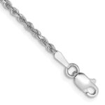 10k White Gold 1.75mm Diamond-cut Rope Chain