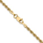 14K 2.5mm Regular Rope with Lobster Clasp Chain - Image 3