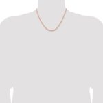 14k Rose Gold 2.75mm Diamond-cut Rope with Lobster Clasp Chain - Image 4