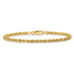 14K 3mm Diamond-cut Rope with Lobster Clasp Chain - Image 4