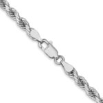 10k White Gold 4mm Diamond-cut Rope Chain - Image 3