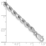 14K White Gold 4.25mm Diamond-cut Rope with Lobster Clasp Chain - Image 2