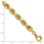 14K 6.5mm Diamond-cut Rope with Fancy Lobster Clasp Chain - Image 5