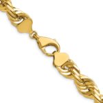 14K 10mm Diamond-cut Rope with Fancy Lobster Clasp Chain - Image 3