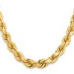 14K 12mm Diamond-cut Rope with Fancy Lobster Clasp Chain - Image 2