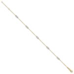 10K Two-tone Polished Infinity 5-Station Plus Extender - Total Anklet - Image 2