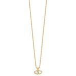 10k Tri-Color Black Hills Gold Double Heart Necklace - Image 2