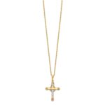 10k & 14k Gold Filled w/ 12k Accents Cross Necklace - Image 2