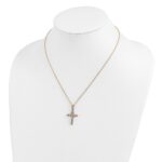 10k & 14k Gold Filled w/ 12k Accents Cross Necklace - Image 4