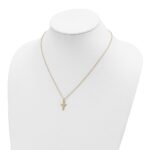 10k Tri-Color Black Hills Gold Cross Necklace - Image 4