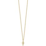 10k Tri-Color Black Hills Gold Cross Necklace - Image 2