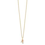 10k Tri-Color Black Hills Gold Hummingbird Necklace - Image 2
