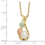10K Tri-color w/12K Accents FWC Pearl Black Hills Gold Necklace - Image 3