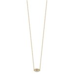 10K Polished CZ Evil Eye Necklace - Image 2