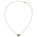 10K Polished CZ Evil Eye w/2 in ext Necklace - Image 5