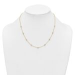 10k Polished Bezel-set Round CZ 9-Station 17.Necklace - Image 3