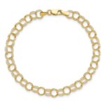10k Triple Link Charm Bracelet - Image 4