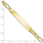 10k Semi-solid Figaro Link ID Bracelet - Image 4