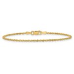10k 1.5mm Extra-Light D/C Rope Chain Anklet - Image 4