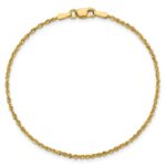 10k 1.5mm Extra-Light D/C Rope Chain Anklet - Image 5