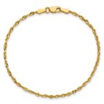 10k 2.0mm Extra-Light D/C Rope Chain Anklet - Image 5