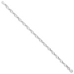 10k White Gold Polished Fancy Link Bracelet - Image 2