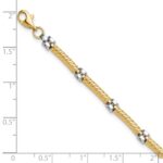 10K Two-tone Polished Fancy Link Bracelet - Image 4