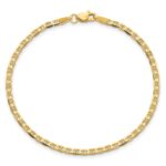 10k 2.4mm Concave Anchor Chain Anklet - Image 4