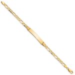 10k Figaro Link ID Bracelet - Image 2