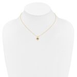 10k Madi K 3mm Garnet Heart Birthstone Necklace - Image 4