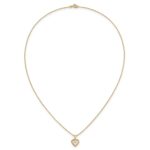 10k Madi K 3mm Opal Heart Necklace - Image 5