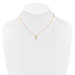 10k Madi K 3mm Blue Zircon Heart Birthstone Necklace - Image 4