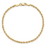 10k 2mm Diamond-cut Rope Chain Anklet - Image 5