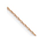 10K Rose Gold .5mm Carded Cable Rope Chain