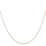 10k  Rose Gold .6 mm Carded Cable Rope Chain - Image 2