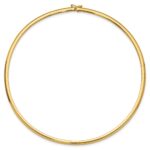 10k 4mm Domed Omega Necklace - Image 3