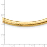 10k 6mm Domed Omega Necklace - Image 4