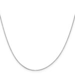 10k White Gold .5mm Box Chain - Image 2