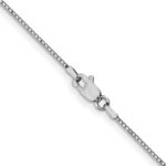 10k White Gold .9mm Box Chain - Image 3
