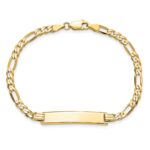 10k Figaro Link ID Bracelet - Image 4