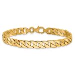 10k 7.4mm Hand-Polished Fancy Link Chain - Image 4