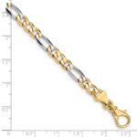 10k Two-tone 5.8mm Hand Polished Fancy Link Chain - Image 2