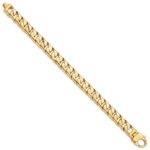 10k 10.20mm Hand-polished Long Link Half Round Curb Chain - Image 3