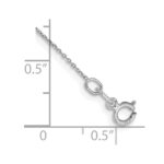 10k WG .6mm D/C Round Open Link Cable Chain Anklet - Image 2