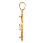 Wideband Distinguished Coin Jewelry 14k Polished Fancy 16.5mm Prong Coin Bezel Pendant - Image 2