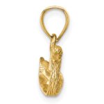 14K Diamond-cut Duck Pendant - Image 2