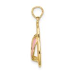 14k 3-D Pink Enameled Double Flip-Flop Charm - Image 2